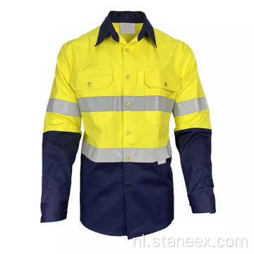 Safety Work -shirt met lange mouwen met reflecterende tape